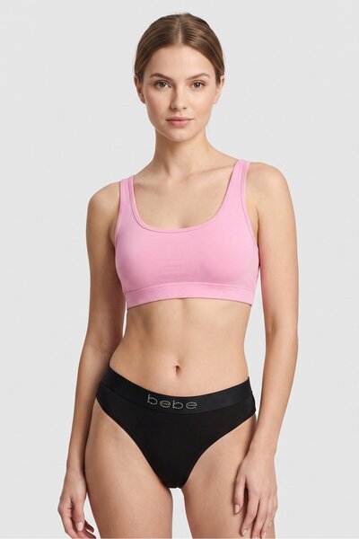 Bebe Women 3 Pcs Brand Logo Cheeky Panties, Multicolor