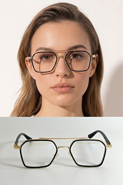 LUNE EYEWEAR LUXE KARE MAVİ IŞIK KORUMALI ŞEFFAF GÖZLÜK