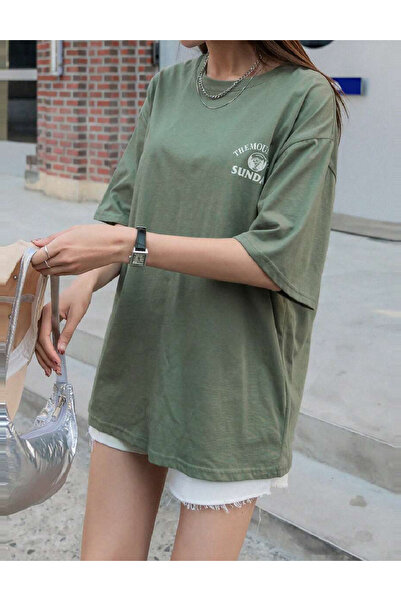 Evendi T-Shirt - Πράσινο - Χαλαρή εφαρμογή