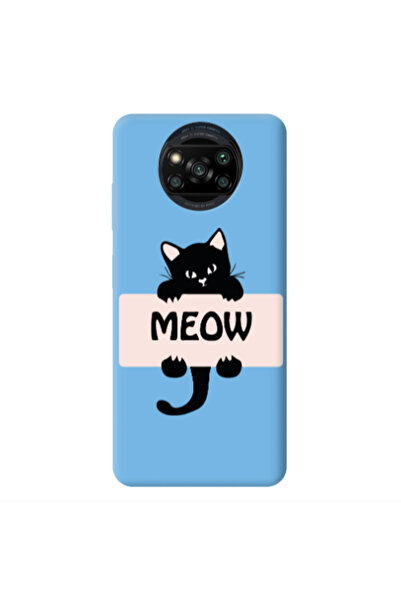 Other Xiaomi Poco X3 /X3 Pro Meow Blue Colored Silicone TPU Θήκη