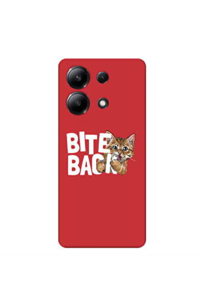 Other Xiaomi Redmi Note 13 4G bitte back cat Red Colored Silicone TPU Θήκη