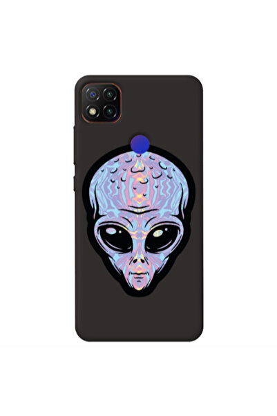 Other Xiaomi Redmi 9c Alien Black Colored Silicone TPU Θήκη