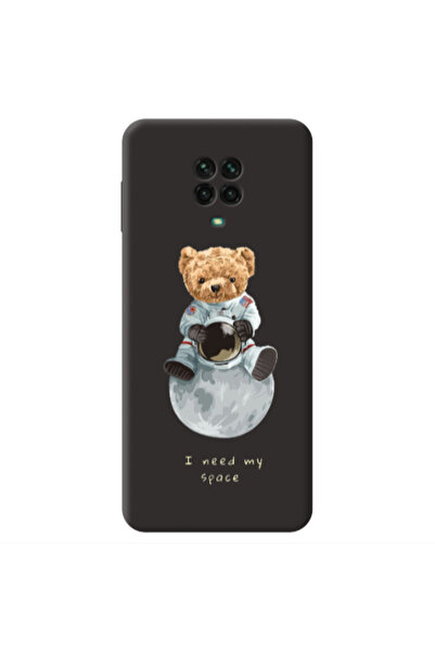Other Xiaomi Redmi Note 9 Pro Bear in space Black Colored Silicone TPU Θήκη