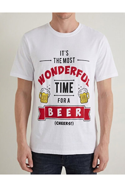 Evendi T-Shirt - Λευκό - Χαλαρή εφαρμογή
