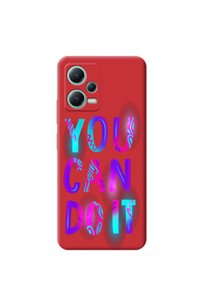 Other Xiaomi Redmi Note 12 Pro 5G You Can Doit Red Colored Silicone TPU Θήκη