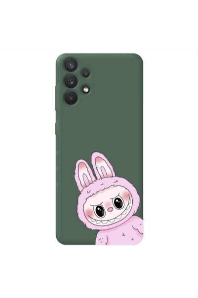 Other Samsung A32 4G Labubu 6 Dark Green Colored Silicone TPU Θήκη