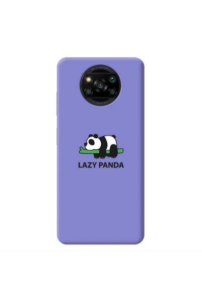 Other Xiaomi Poco X3 /X3 Pro Lazy panda Purple Colored Silicone TPU Θήκη