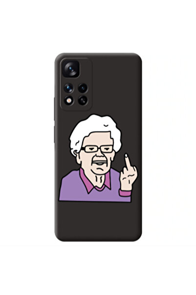 Other Xiaomi Redmi Note 11 Pro 5G Crazy Granny Black Colored Silicone TPU Θήκη