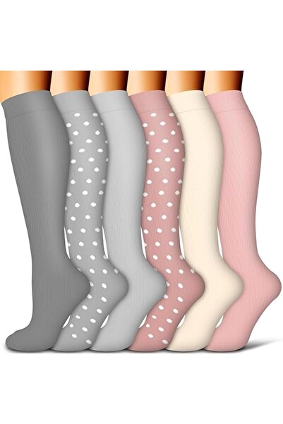 Arabest 6 Pairs Copper Compression Socks,15-20 mmHg Pressure Support Stocking...