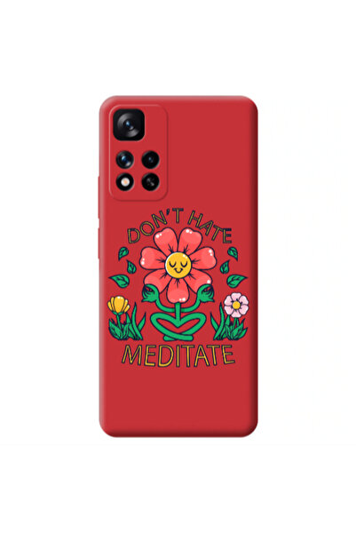 Other Xiaomi Redmi Note 11 Pro 5G Meditate Red Colored Silicone TPU Θήκη