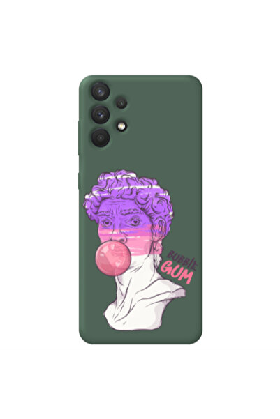 Other Samsung A32 4G Pin Bubble Dark Green Colored Silicone TPU Θήκη