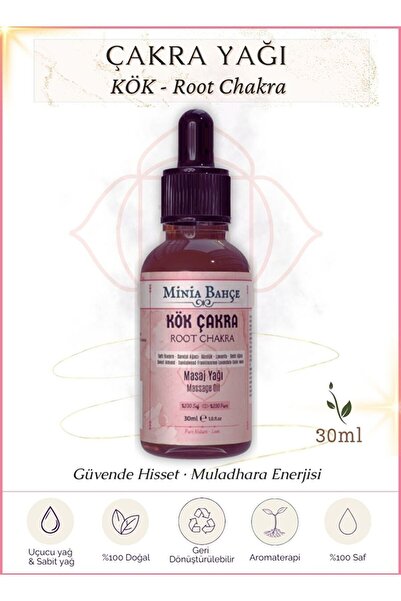 minia bahçe Root chakra massage oil - root chakra oil, 30ml | 100% pure & nat...