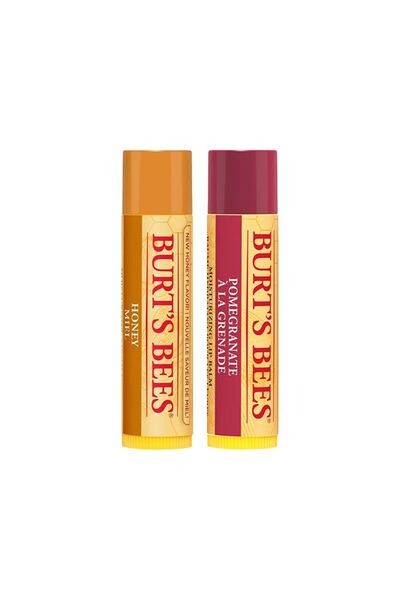 Burt's Bees مرطب الشفاه بالعسل + مجموعة مرطب الشفاه بالرمان