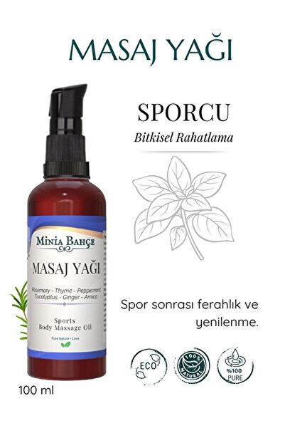 minia bahçe Sports Arnica Massage Oil, 100ml, 100% Pure and Natural