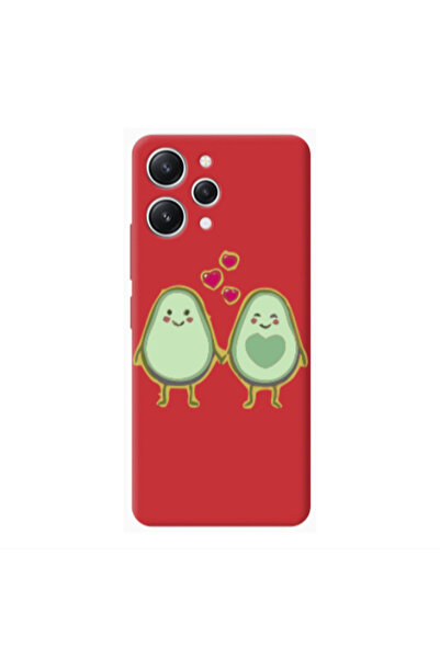 Other Xiaomi Redmi 12 Avocados Red Colored Silicone TPU Θήκη