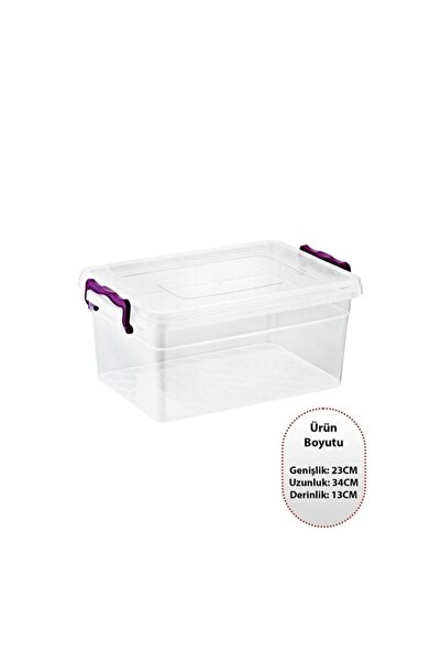 Empressco Transparent Food Storage Container, with Lid, Space-Saving, with Ha...