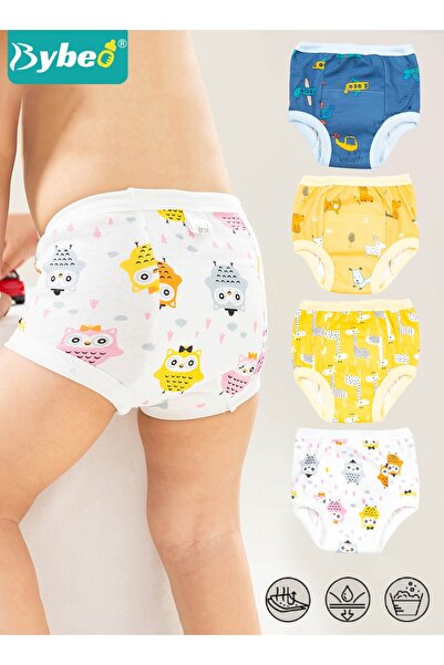 BYBEO 4 Pieces Baby Potty Training Underwear, Breathable Potty Training Pants...