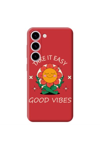 Other Samsung S23 Plus Take It Easy Red Colored Silicone TPU Θήκη