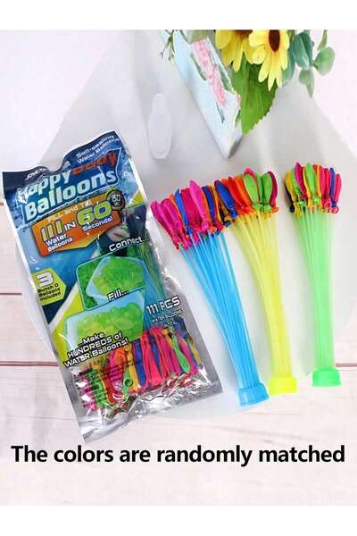 QIANBEIYOU Quick-fill self-sealing water balloons, multi-colored water bomb b...