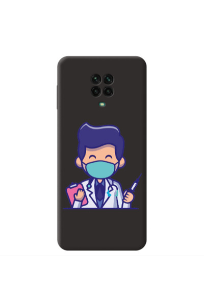 Other Xiaomi Redmi Note 9 Pro Specialist Doctor Black Colored Silicone TPU Θήκη