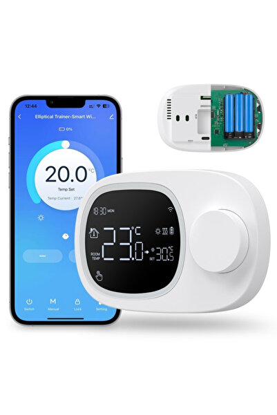 NO BRAND Termostat inteligent Wi-Fi pentru cameră cu receptor wireless progra...