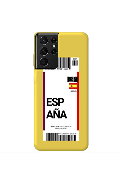 Other Samsung S21 Ultra Espana Arrival Yellow Colored Silicone TPU Θήκη