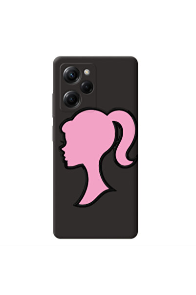Other Xiaomi Poco X5 Pro Line girl Black Colored Silicone TPU Θήκη