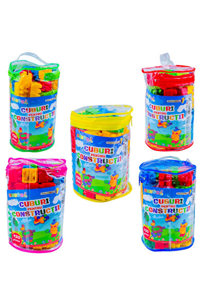 MC Micostore Jucarie set cuburi pentru constructie RT, 130 de piese, plastic,...