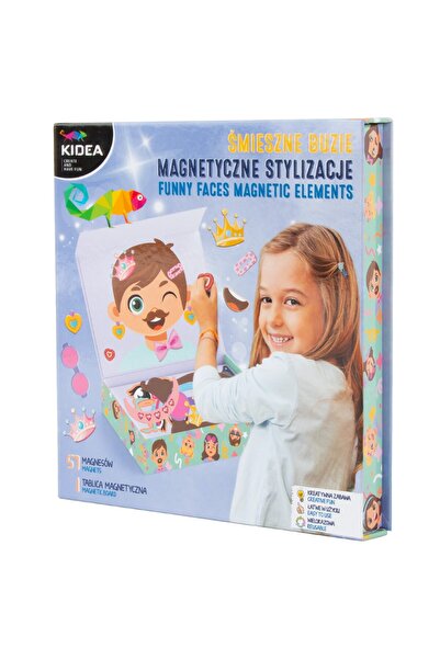 Derform Puzzle magnetice amuzante Kidea, set cu 57 elemente, 21x21x4cm