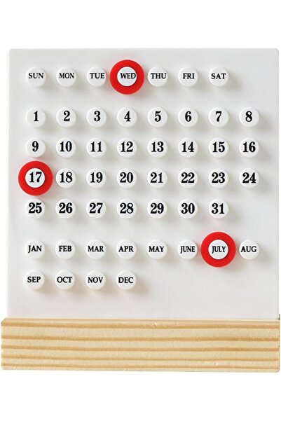 Arabest Wood Perpetual Calendar,Desk Calendar Stand,Acrylic,Desktop Decor for...