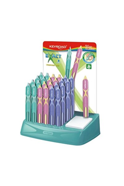 MC Micostore Stilou Exact KR972508, penita iridium "M", alimentare rezerve, grip ergonomic, corp plastic diverse culori pastel