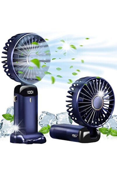 OEM Ventilator portabil cu încărcare USB, 5 viteze, afișaj digital, 190g, pli...