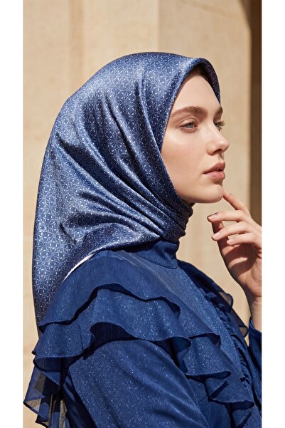 Levidor Tiny Geometric Pattern Double Color Series Sparkling Crystal Scarf