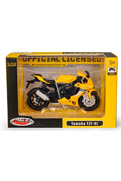 OEM Model Motocicletă 1:18 Yamaha YZF-R1 Galben - Daffi, pentru copii 3+