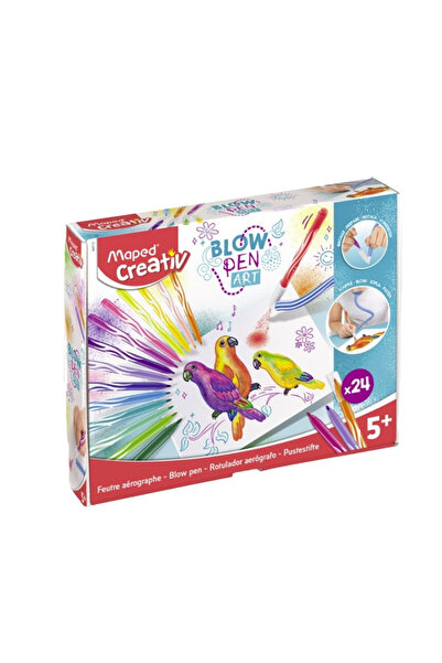 Maped Creativ Set 24 de Carioci, Multicolore, Blowpen Art