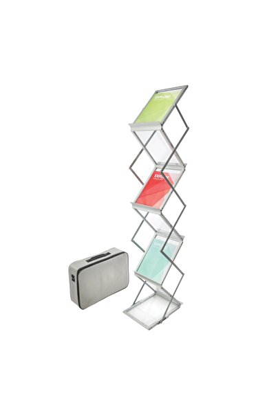 MC Micostore Stand zig zag Deflecto 36100, A4, portret, pliabil, 6 rafturi, f...