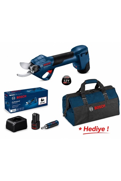 Bosch Professionel GGP 12V-25 (2x3 Ah) Akülü Budama Makası + Bez Takım Alet Ç...