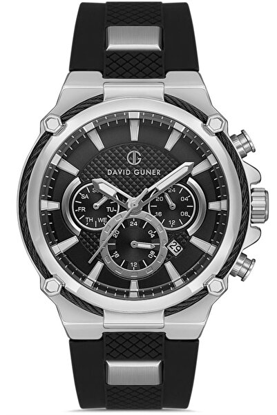 DAVID GUNER Men's Wristwatch with Silicone Strap
