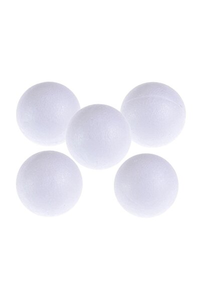 Arpex Polistiren bilă, 5 cm, set 5 bucăți pentru decorațiuni DIY