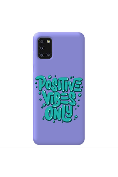Other Samsung A41 Positive Vibes Only Purple Colored Silicone TPU Θήκη