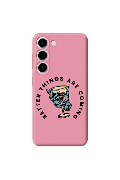 Other Samsung S23 Plus Better Things Are Coming Pink Colored Silicone TPU Θήκη