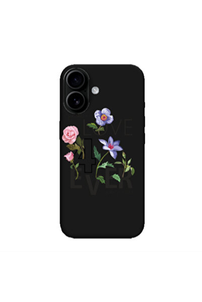 Other Apple Iphone 16 plus Love for ever Black Colored Silicone TPU Θήκη