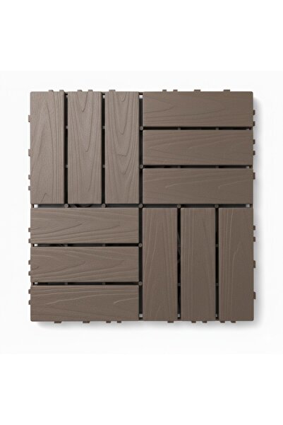 NEXTLY Set de 44 de dale PVC pentru terasă, 30x30 cm, sistem click, gri grafit