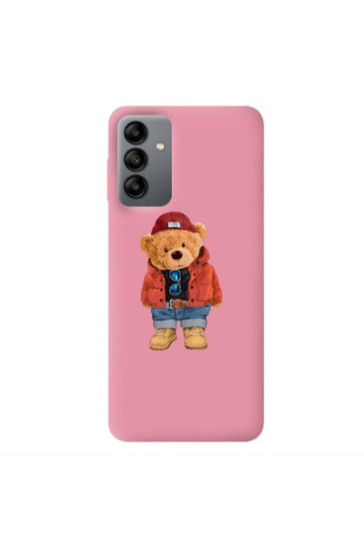 Other Samsung A04S Bear in a hat Pink Colored Silicone TPU Θήκη