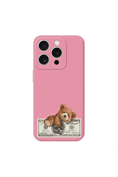Other Apple iPhone 15 Pro Money Style Pink Colored Silicone TPU Θήκη