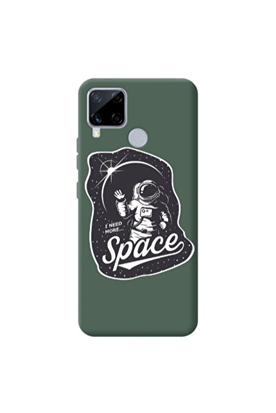 Other Realme C25 I need more spacee Dark Green Colored Silicone TPU Θήκη