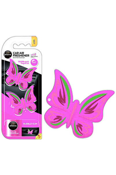 AMIO Odorizant auto pentru oglinda AROMA FANCY SHAPES BUTTERFLY Bubble Gum