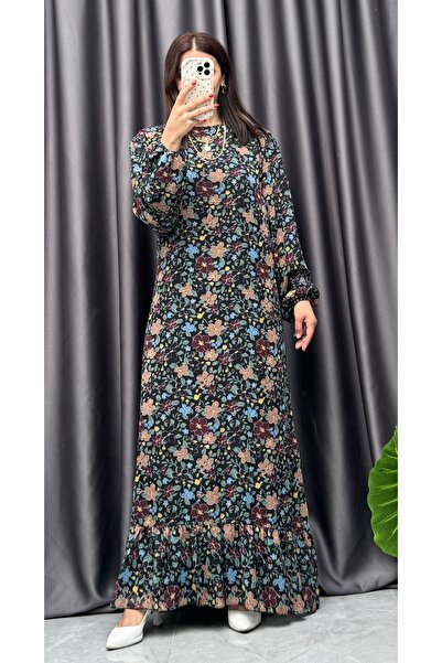 NİSUM MODA Floral Chiffon Dress