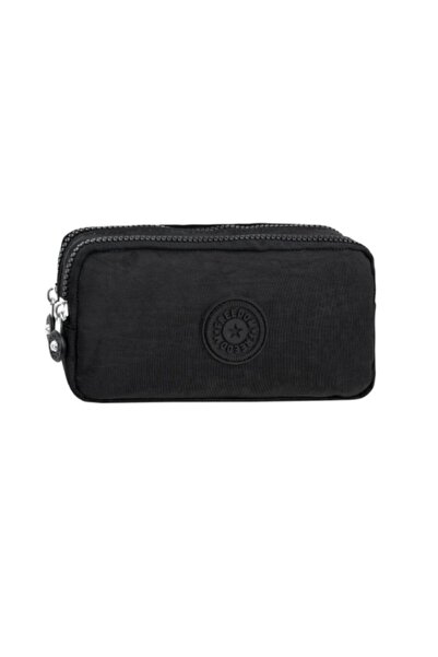 GALB Black Tr4 Crinkle Fabric Double Pockets Pen Holder Pencil Case Selection