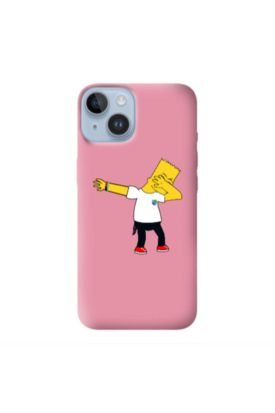 Other Apple iPhone 14 Simpsons2 Pink Colored Silicone TPU Θήκη